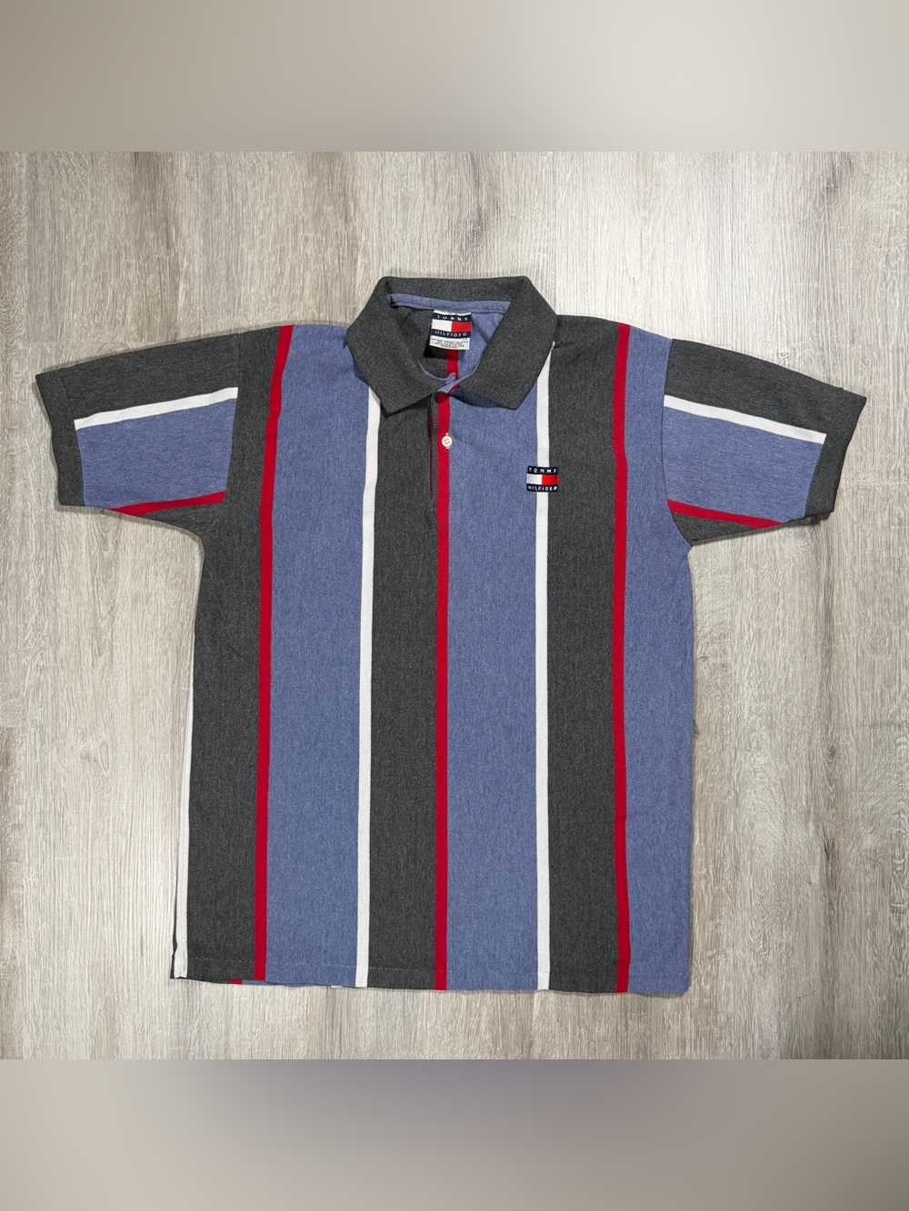 Vintage Tommy Hilfiger Striped Polo Shirt Large